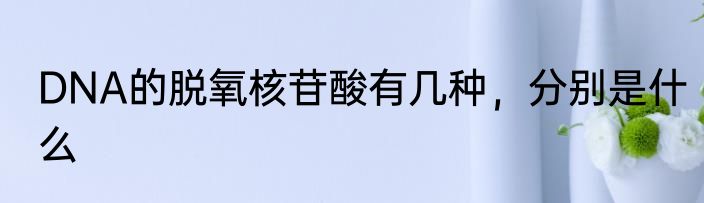 DNA的脱氧核苷酸有几种，分别是什么