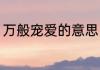 万般宠爱的意思（万千宠爱什么意思）