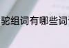 驼组词有哪些词语（驼能组什么词语）