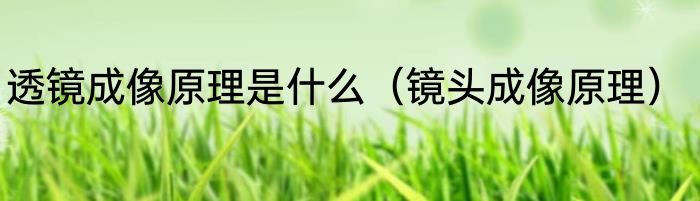 透镜成像原理是什么（镜头成像原理）