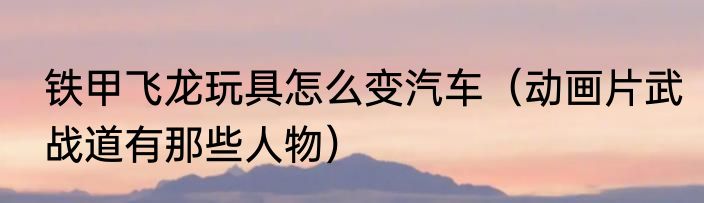 铁甲飞龙玩具怎么变汽车（动画片武战道有那些人物）