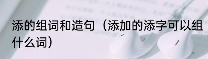 添的组词和造句（添加的添字可以组什么词）