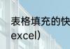 表格填充的快捷键（填充颜色快捷键excel）