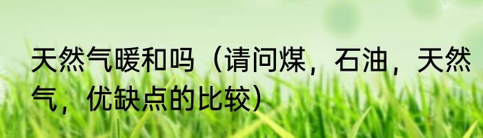 天然气暖和吗（请问煤，石油，天然气，优缺点的比较）