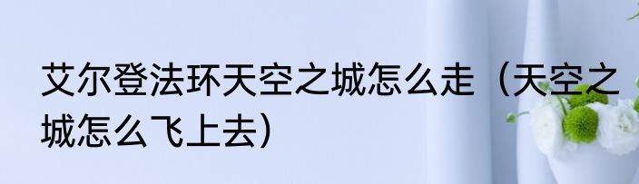 艾尔登法环天空之城怎么走（天空之城怎么飞上去）