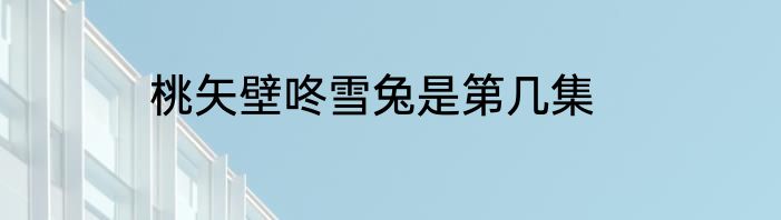 桃矢壁咚雪兔是第几集