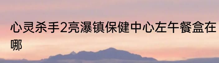心灵杀手2亮瀑镇保健中心左午餐盒在哪