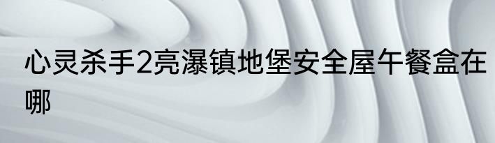 心灵杀手2亮瀑镇地堡安全屋午餐盒在哪