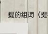 提的组词（提字组词有哪些词语）