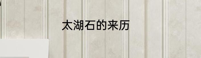 太湖石的来历