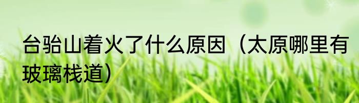 台骀山着火了什么原因（太原哪里有玻璃栈道）
