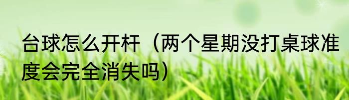 台球怎么开杆（两个星期没打桌球准度会完全消失吗）