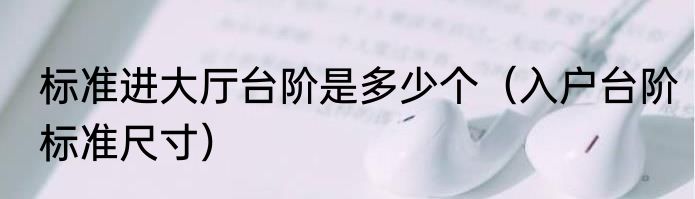 标准进大厅台阶是多少个（入户台阶标准尺寸）