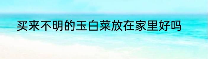 买来不明的玉白菜放在家里好吗