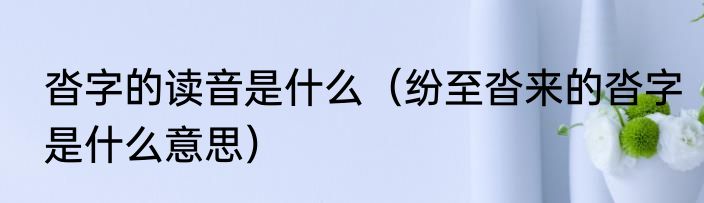 沓字的读音是什么（纷至沓来的沓字是什么意思）