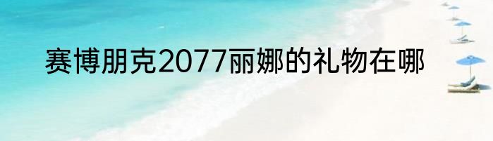 赛博朋克2077丽娜的礼物在哪
