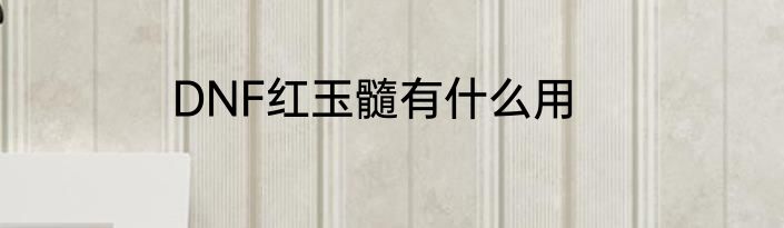 DNF红玉髓有什么用