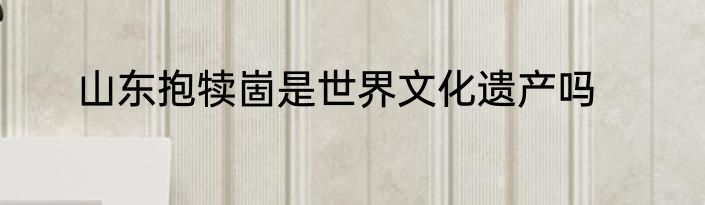 山东抱犊崮是世界文化遗产吗
