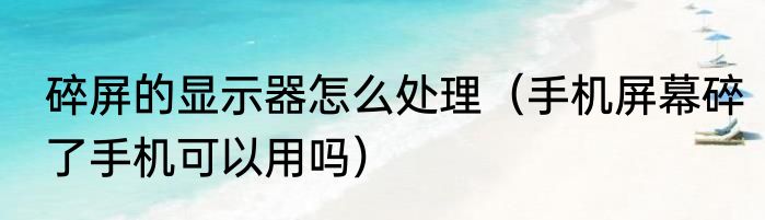 碎屏的显示器怎么处理（手机屏幕碎了手机可以用吗）