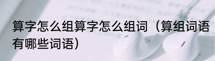 算字怎么组算字怎么组词（算组词语有哪些词语）
