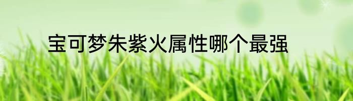 宝可梦朱紫火属性哪个最强