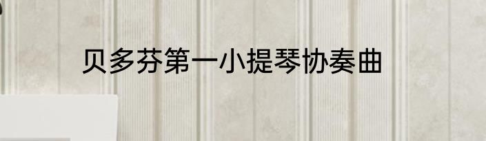 贝多芬第一小提琴协奏曲