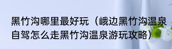 黑竹沟哪里最好玩（峨边黑竹沟温泉自驾怎么走黑竹沟温泉游玩攻略）