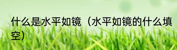 什么是水平如镜（水平如镜的什么填空）