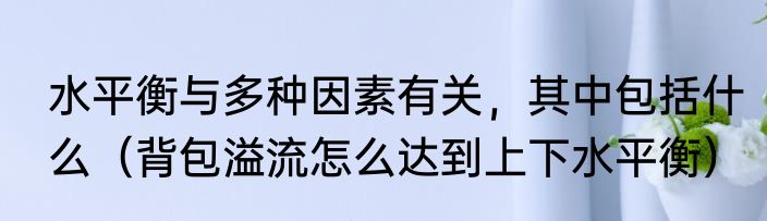 水平衡与多种因素有关，其中包括什么（背包溢流怎么达到上下水平衡）