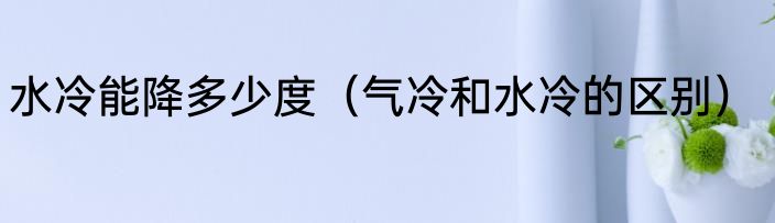 水冷能降多少度（气冷和水冷的区别）