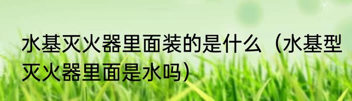 水基灭火器里面装的是什么（水基型灭火器里面是水吗）