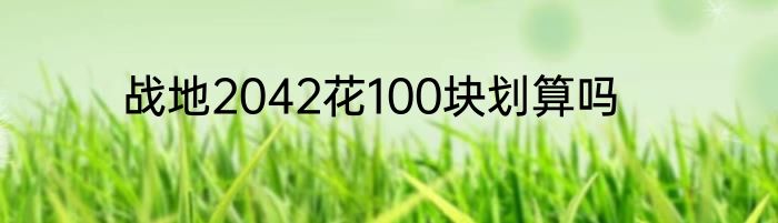 战地2042花100块划算吗