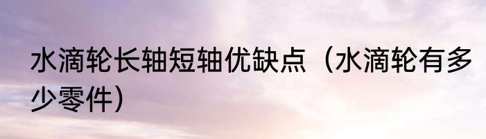 水滴轮长轴短轴优缺点（水滴轮有多少零件）
