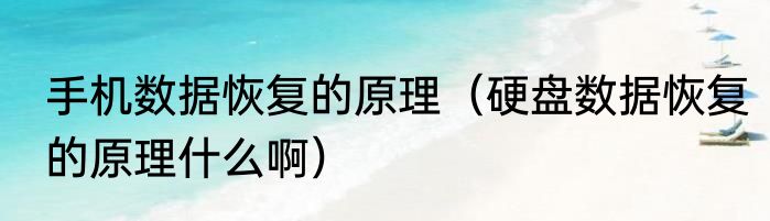 手机数据恢复的原理（硬盘数据恢复的原理什么啊）