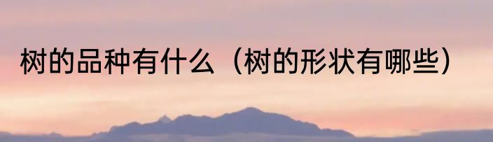 树的品种有什么（树的形状有哪些）