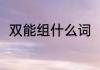 双能组什么词（双字的组词有哪些）