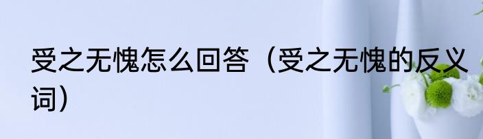 受之无愧怎么回答（受之无愧的反义词）