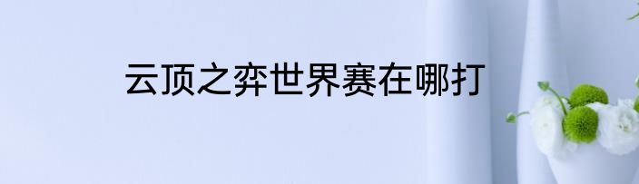 云顶之弈世界赛在哪打