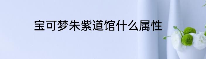 宝可梦朱紫道馆什么属性