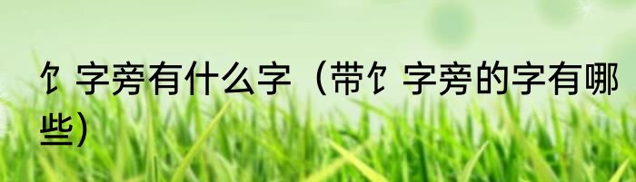饣字旁有什么字（带饣字旁的字有哪些）