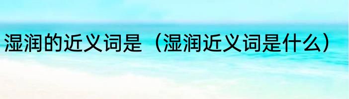 湿润的近义词是（湿润近义词是什么）