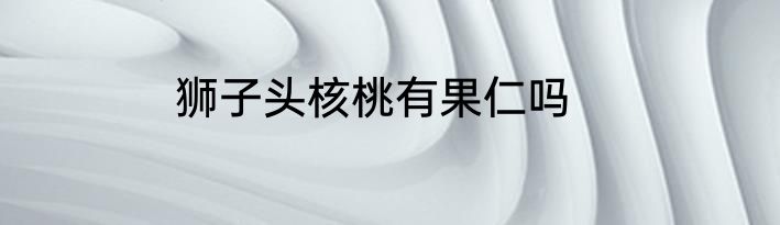 狮子头核桃有果仁吗