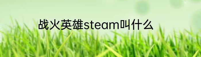 战火英雄steam叫什么