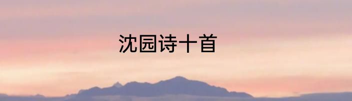 沈园诗十首