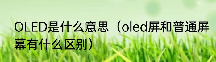 OLED是什么意思（oled屏和普通屏幕有什么区别）
