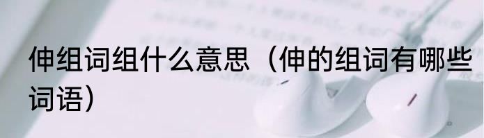 伸组词组什么意思（伸的组词有哪些词语）