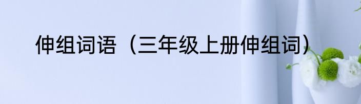 伸组词语（三年级上册伸组词）