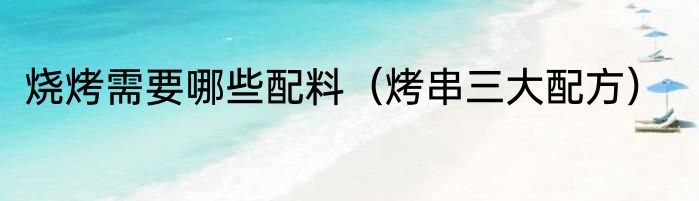 烧烤需要哪些配料（烤串三大配方）