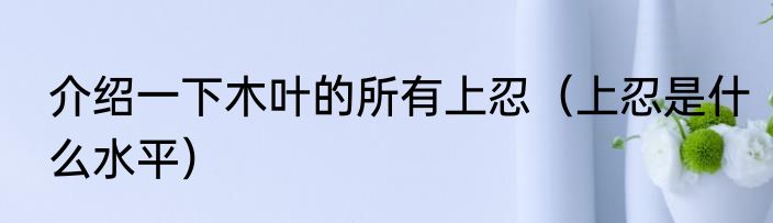 介绍一下木叶的所有上忍（上忍是什么水平）
