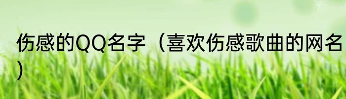 伤感的QQ名字（喜欢伤感歌曲的网名）